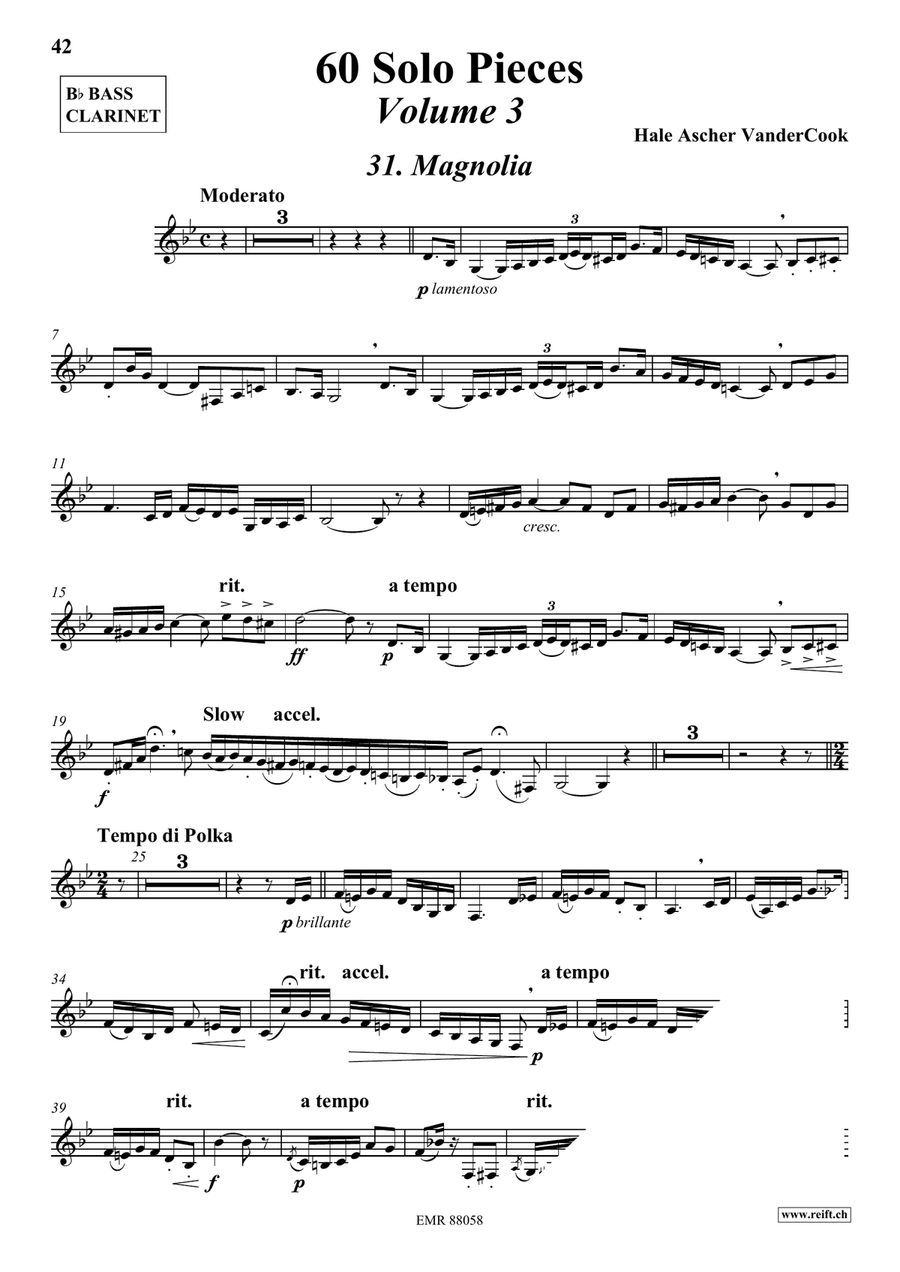 60 Solo Pieces Volume 3 60 Solo Pieces Volume 3 Bass Clarinet scores gallery preview page 4