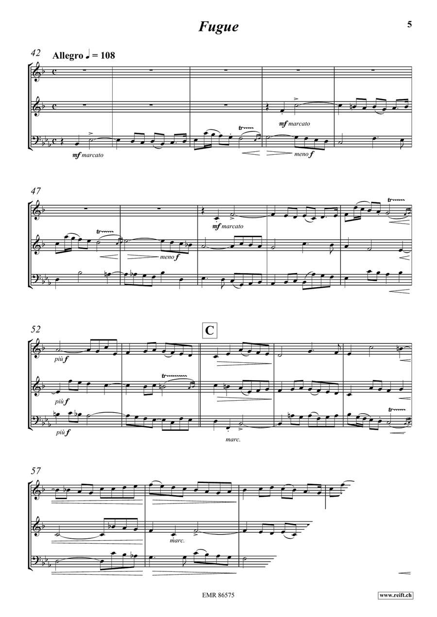 Prelude & Fugue Prelude & Fugue Cornet scores gallery preview page 4