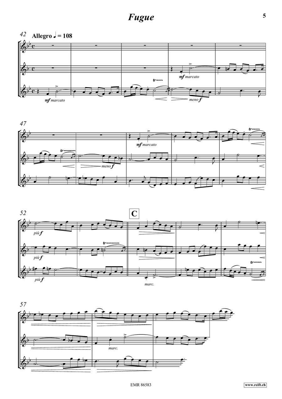 Prelude & Fugue Prelude & Fugue Tenor Saxophone scores gallery preview page 4