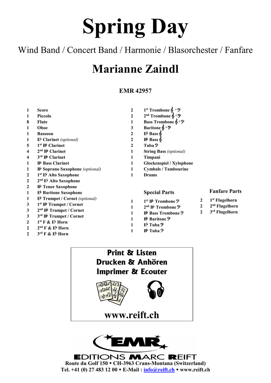 Spring Day Spring Day Concert Band scores gallery preview page 2