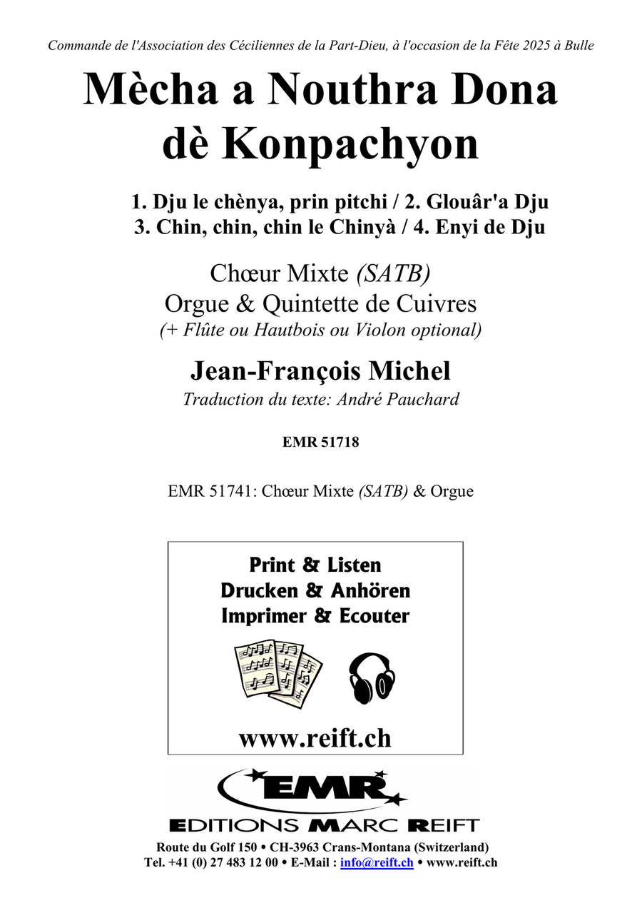 Mècha a Nouthra Dona dè Konpachyon Mixed Choir scores gallery preview page 2