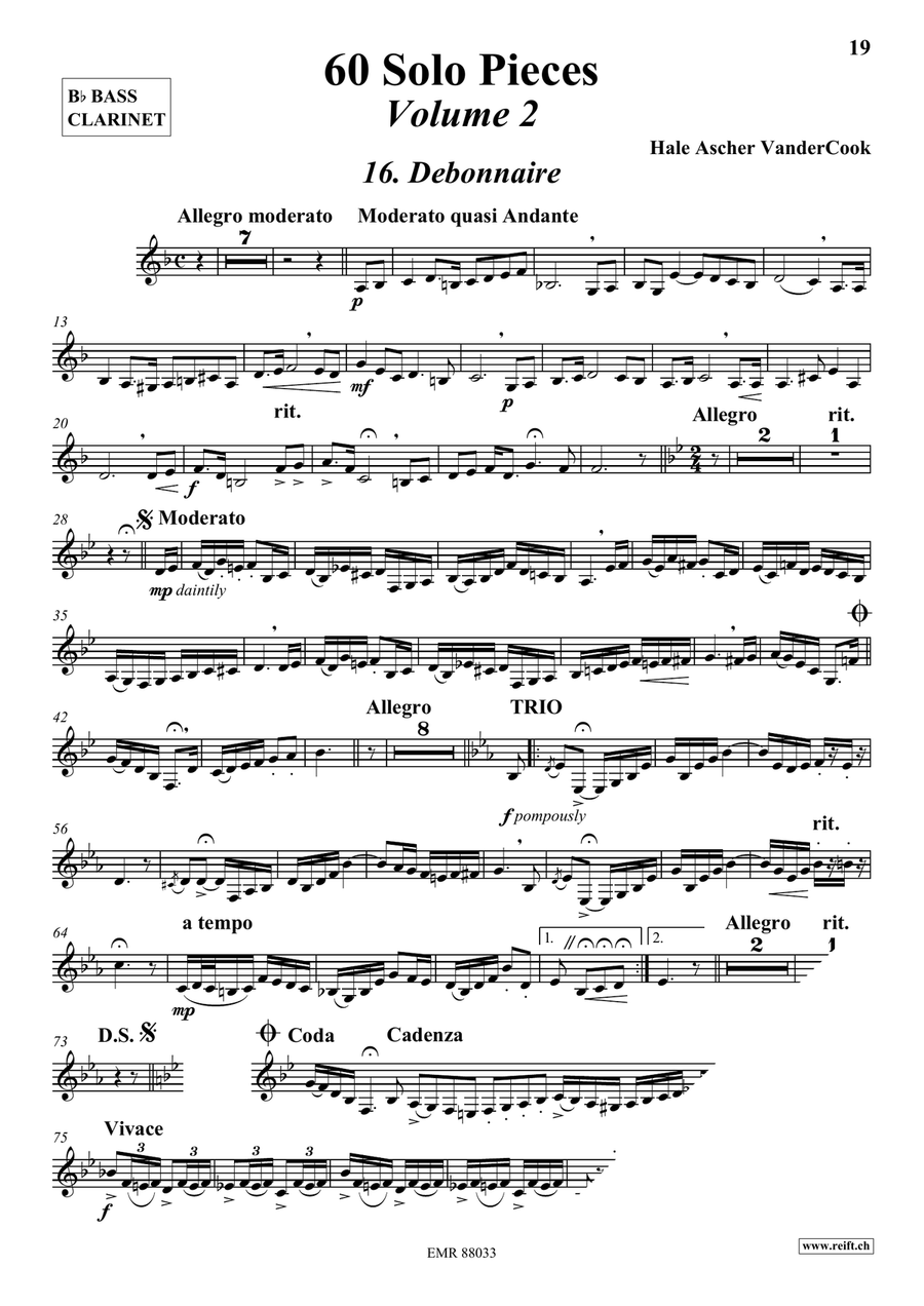 60 Solo Pieces Volume 2 60 Solo Pieces Volume 2 Bass Clarinet scores gallery preview page 4