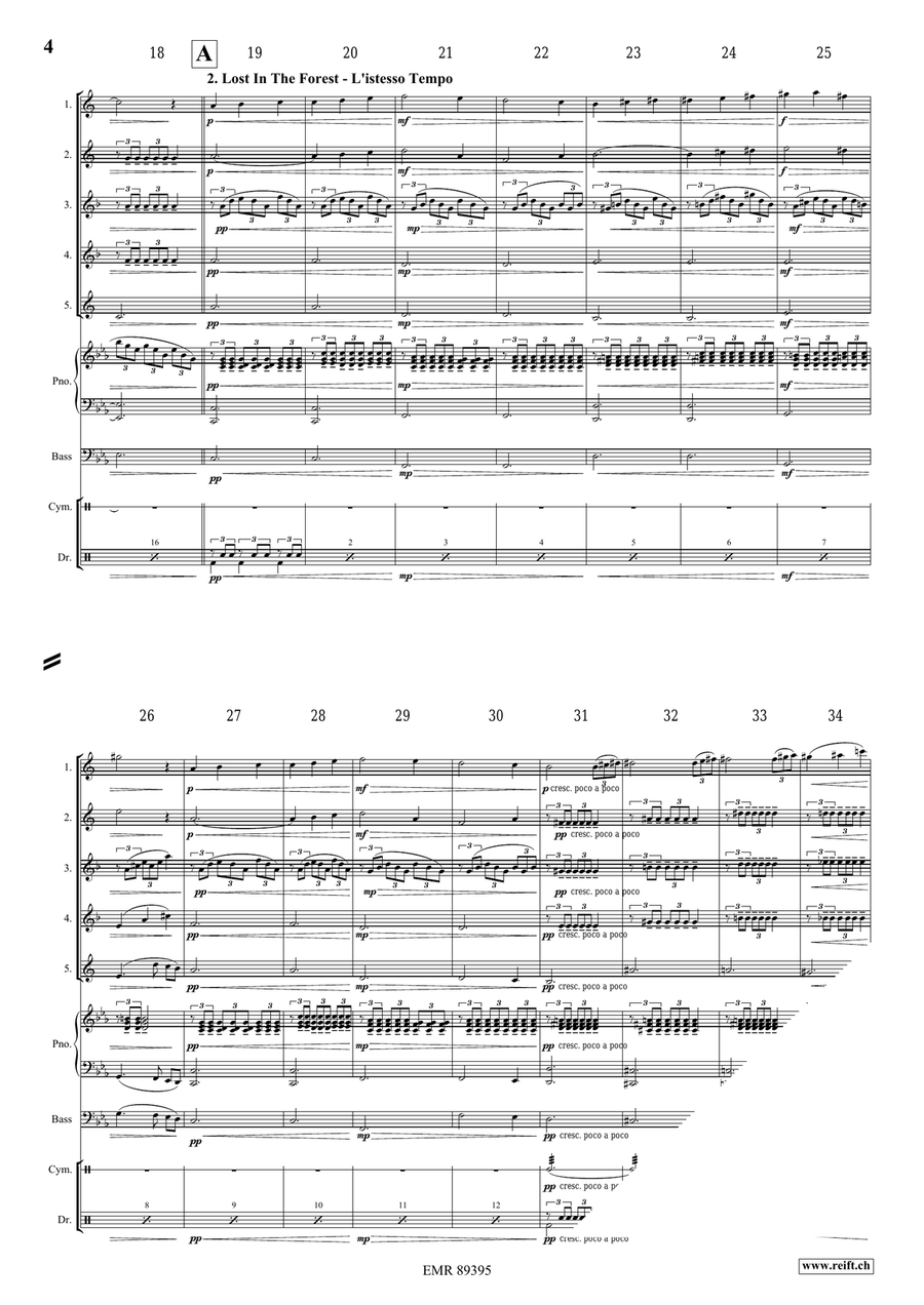 Snow White Snow White Saxophone Quintet scores gallery preview page 5