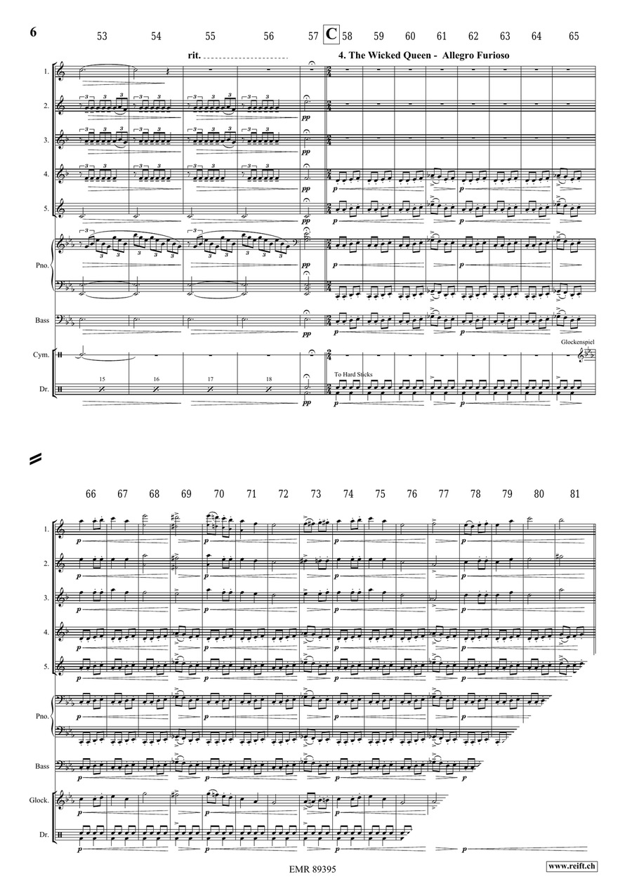 Snow White Snow White Saxophone Quintet scores gallery preview page 7