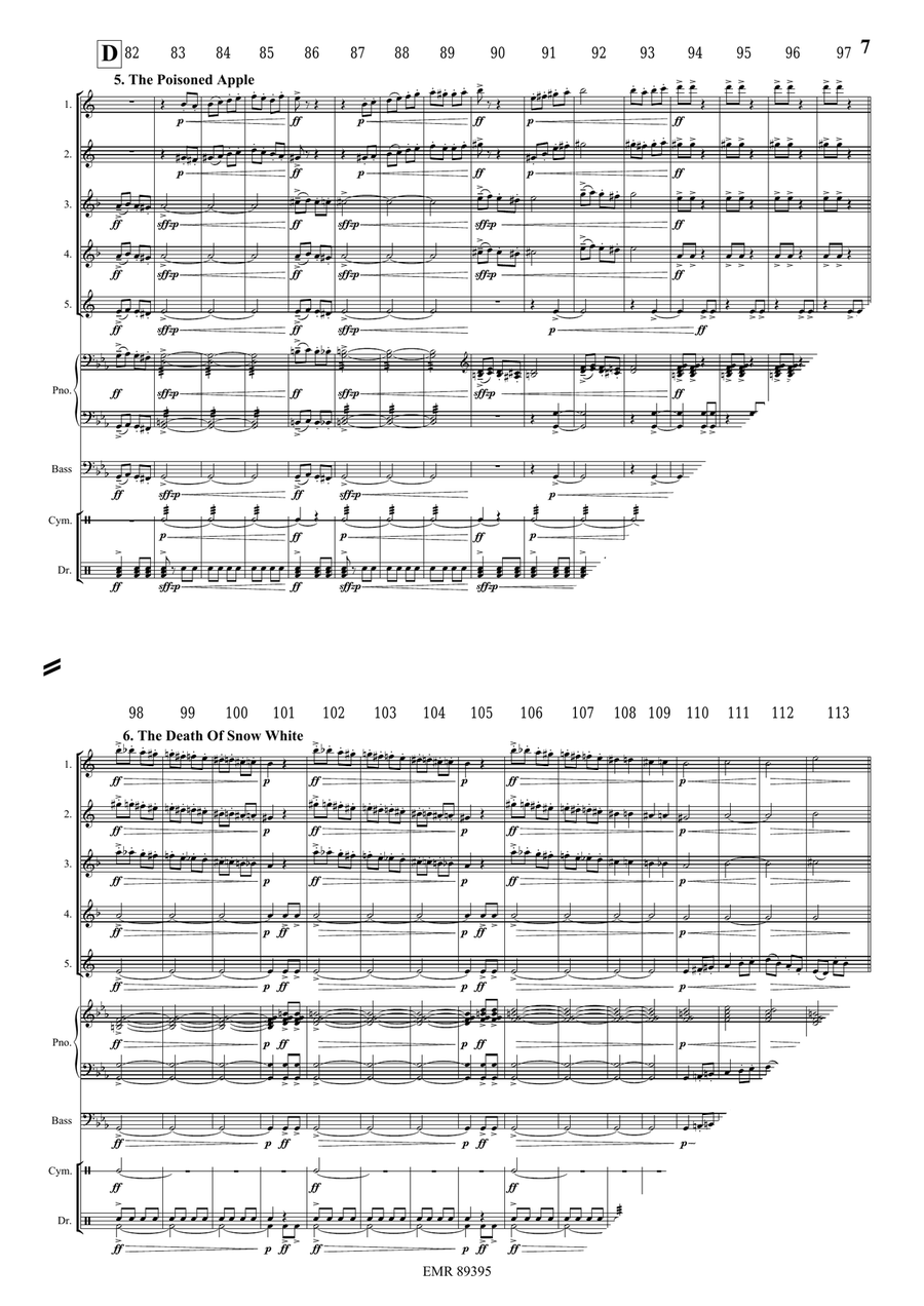 Snow White Snow White Saxophone Quintet scores gallery preview page 8