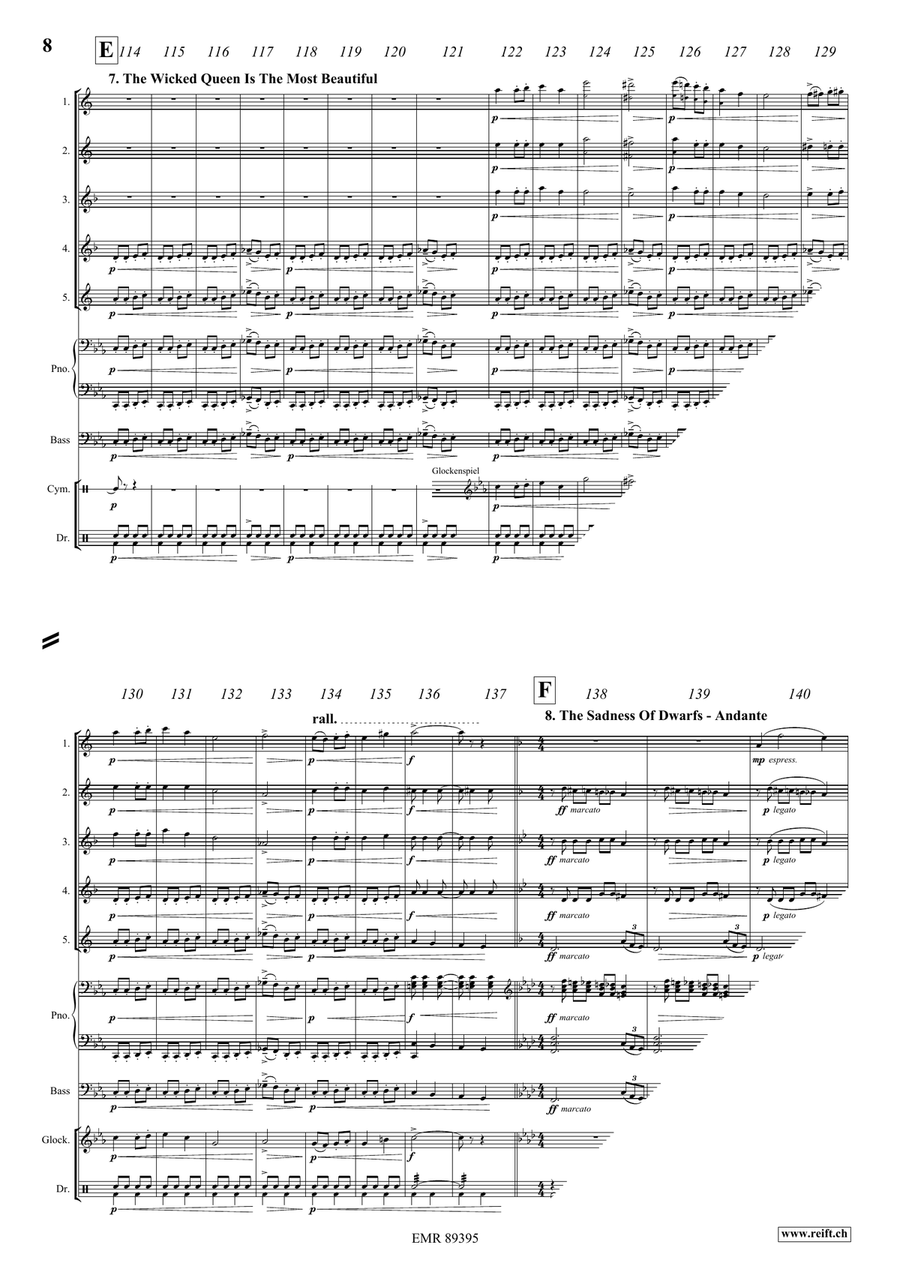 Snow White Snow White Saxophone Quintet scores gallery preview page 9