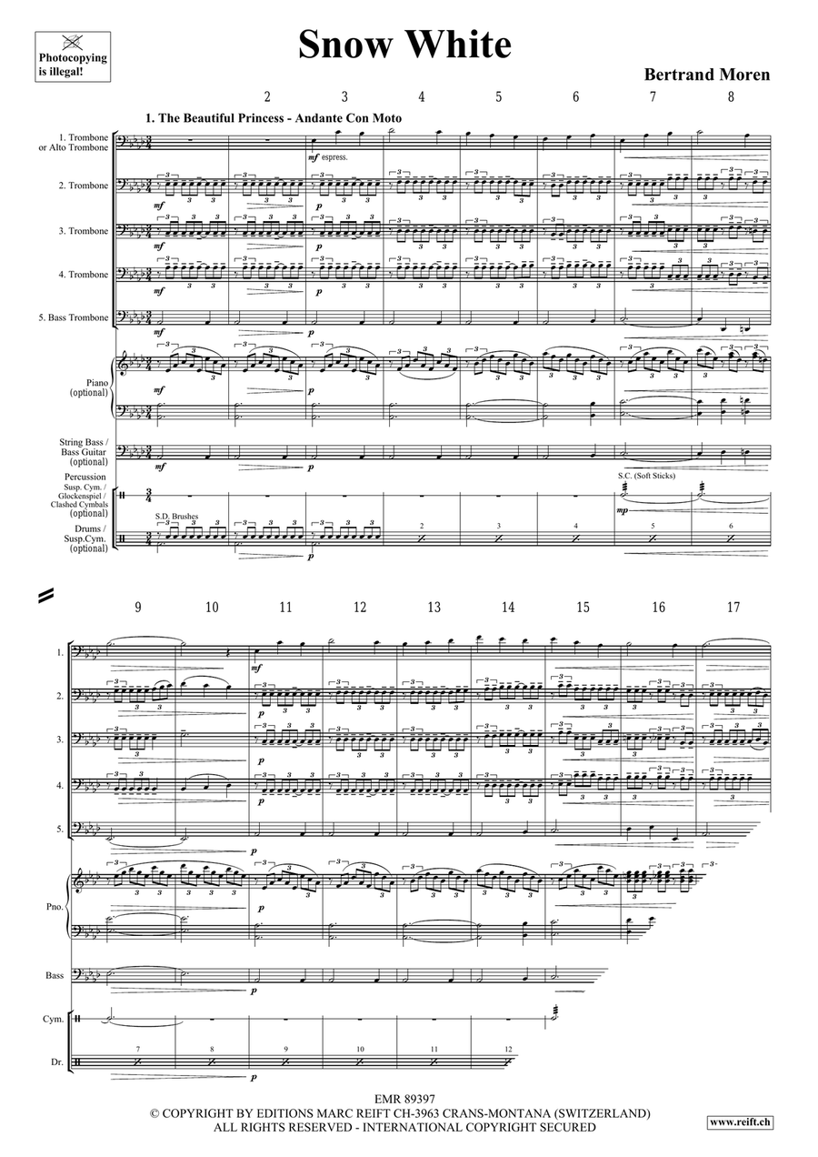 Snow White Snow White Trombone scores gallery preview page 4