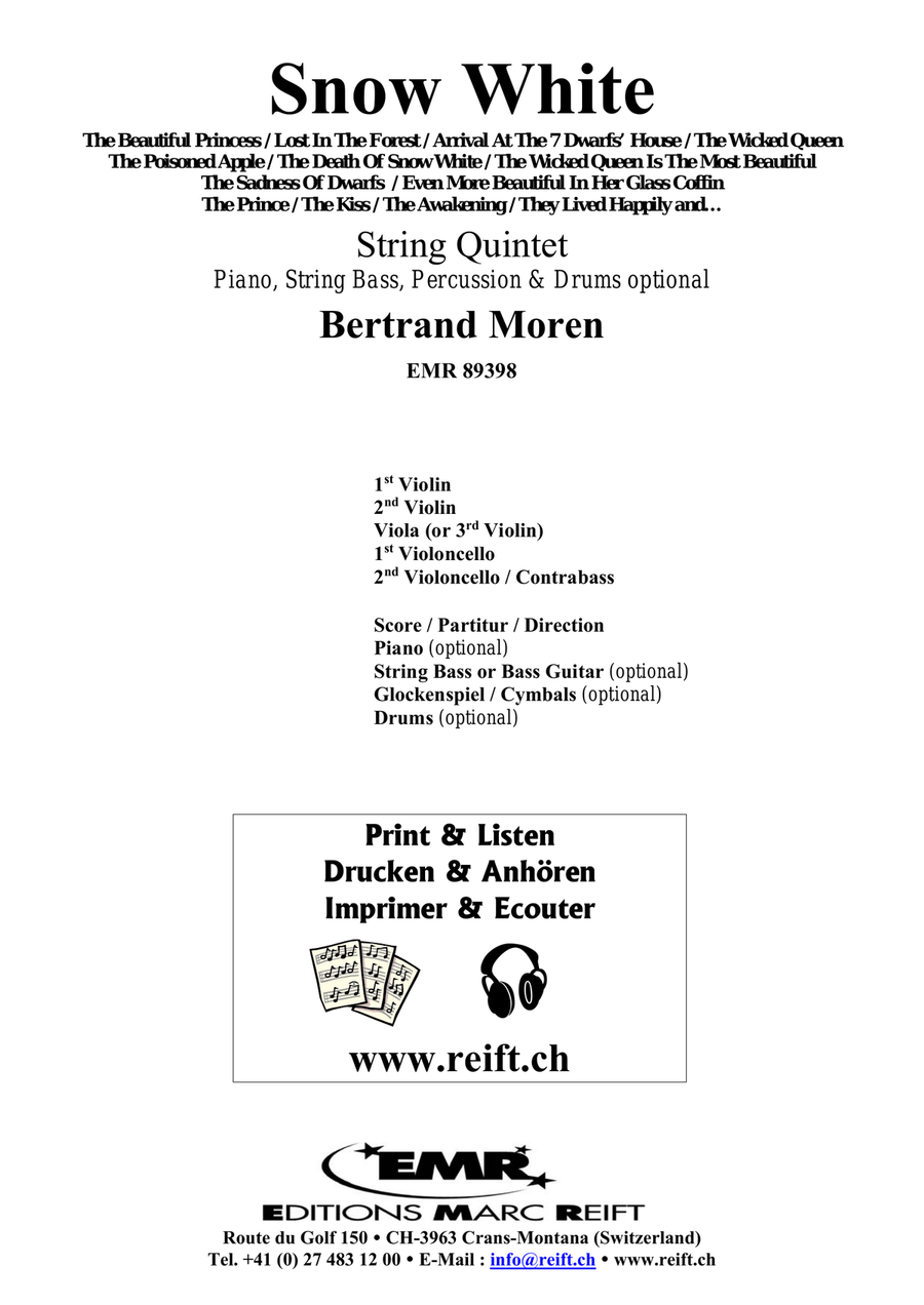 Snow White Snow White String Quintet scores gallery preview page 2