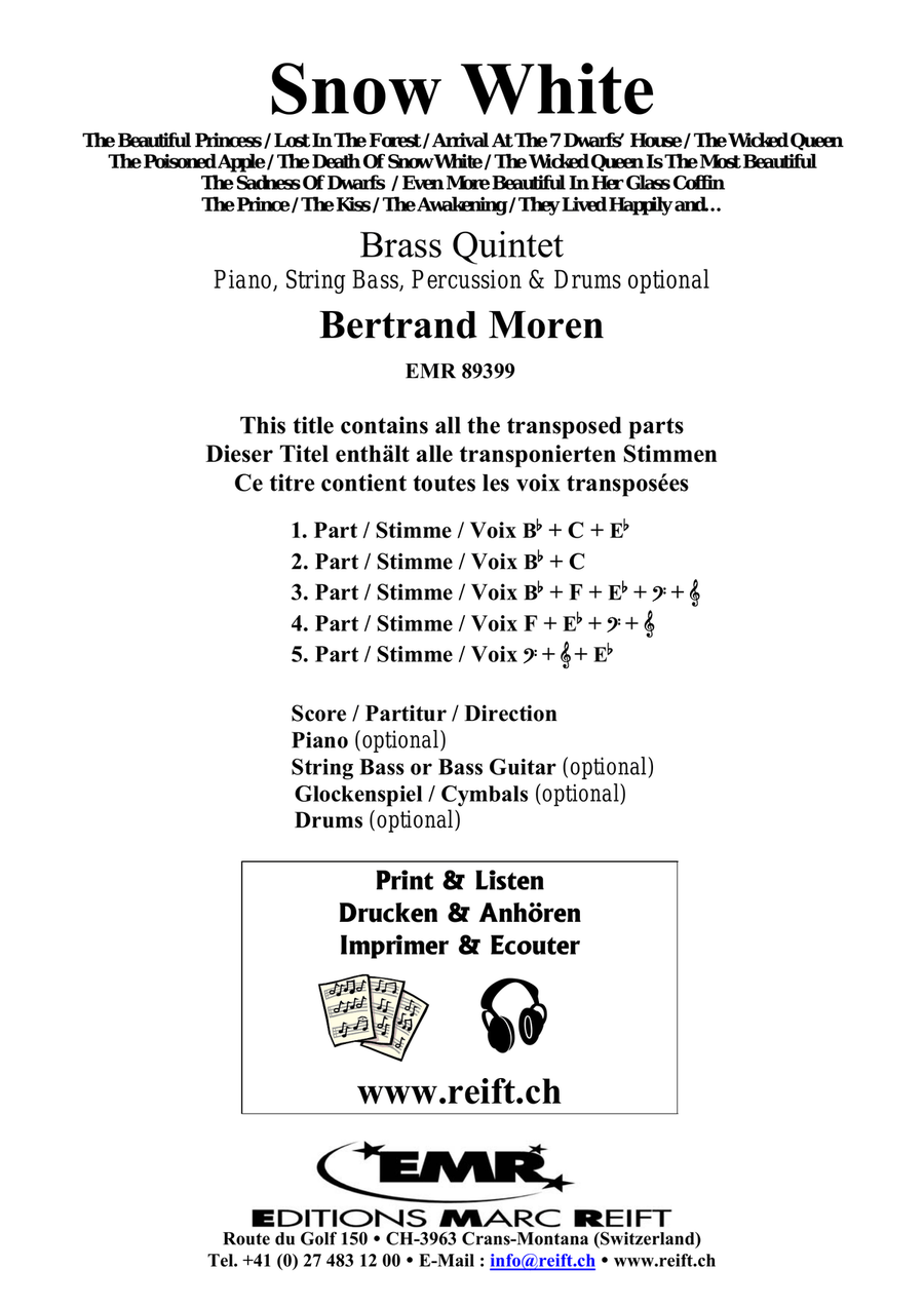 Snow White Snow White Brass Quintet scores gallery preview page 2
