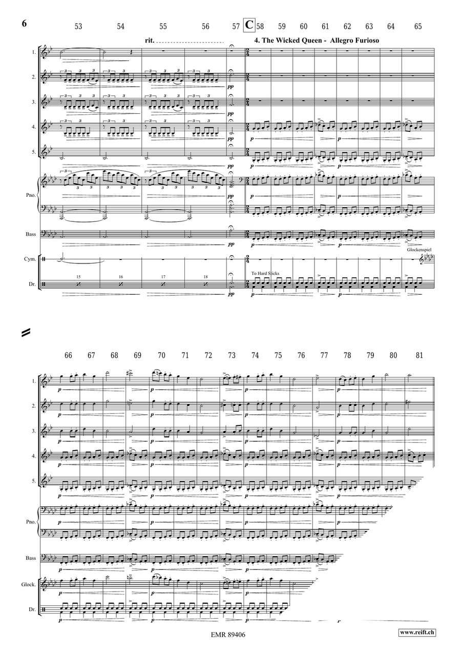 Snow White Euphonium Quintet scores gallery preview page 7