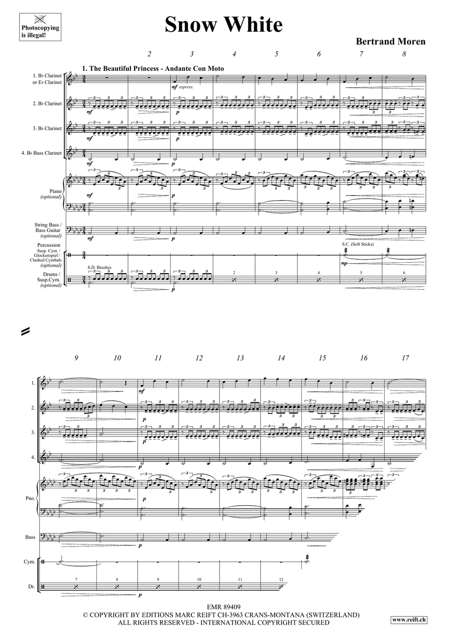 Snow White Snow White Clarinet Quartet scores gallery preview page 4