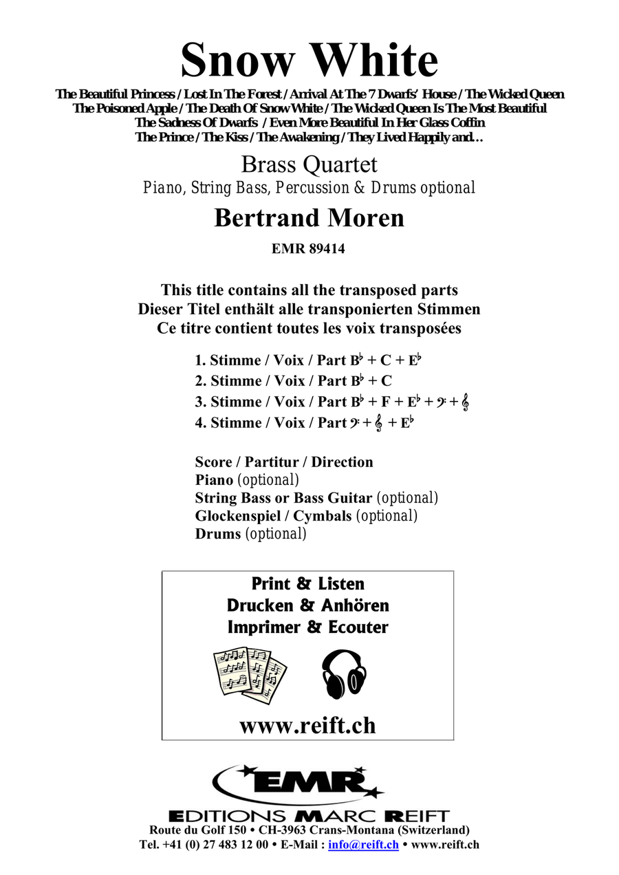 Snow White Snow White Brass Quartet scores gallery preview page 2