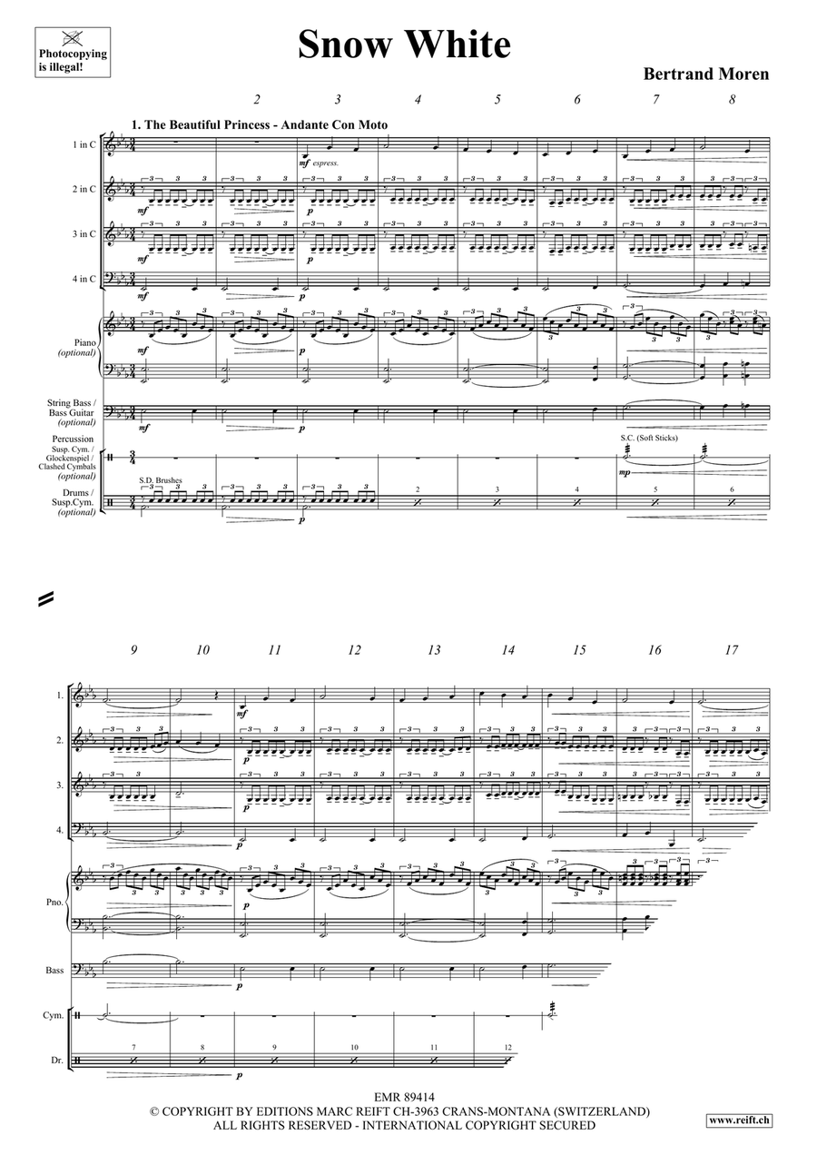 Snow White Snow White Brass Quartet scores gallery preview page 4