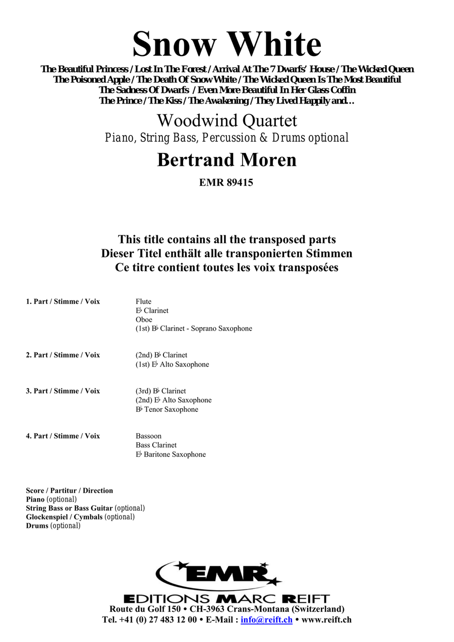 Snow White Snow White Woodwind Quartet scores gallery preview page 2