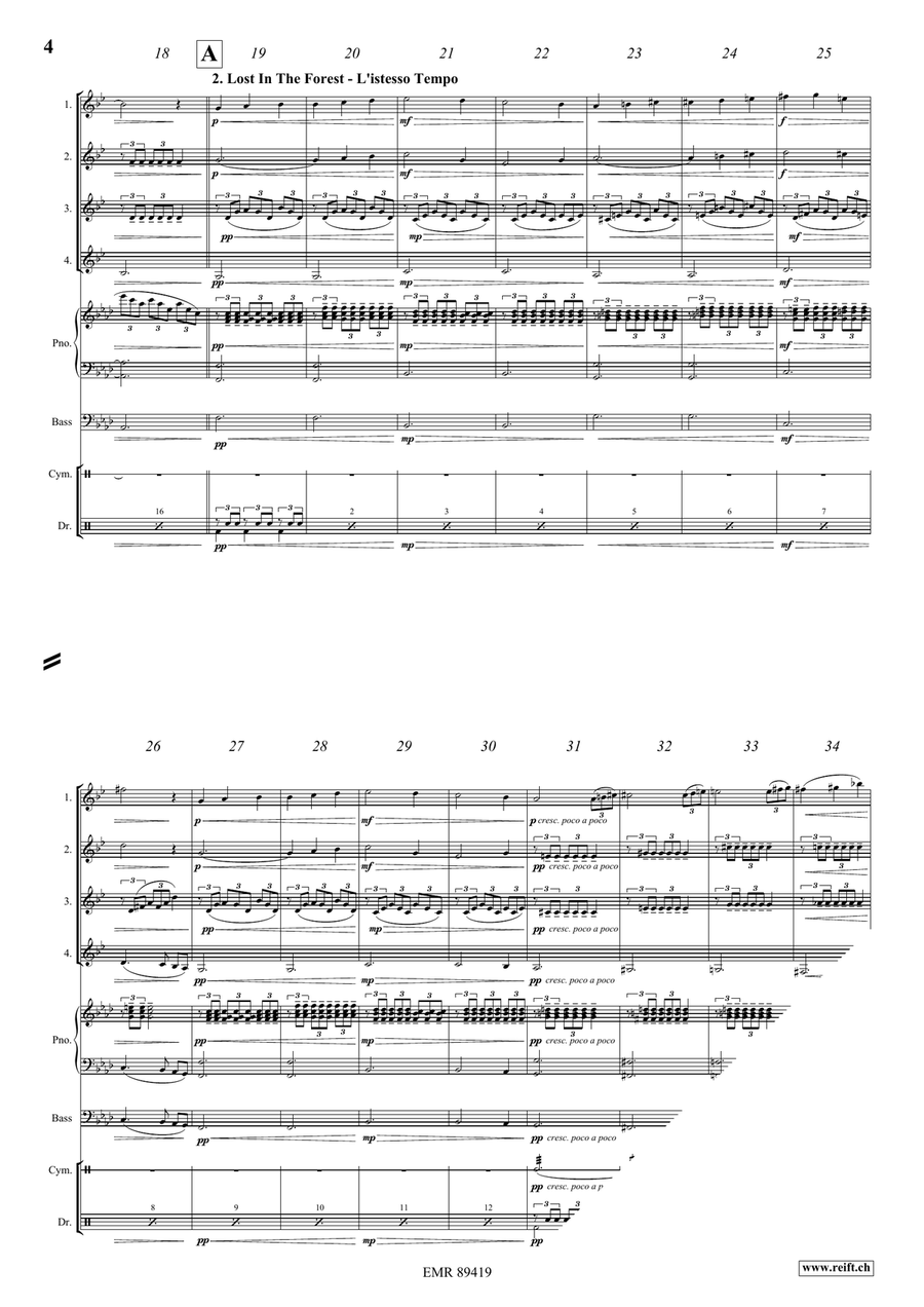 Snow White Euphonium Quartet scores gallery preview page 5