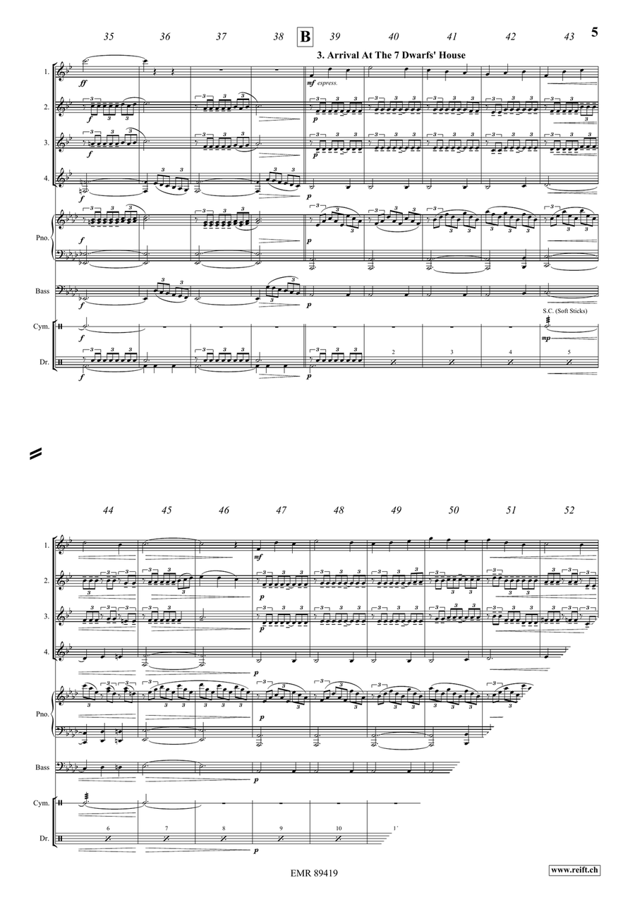 Snow White Euphonium Quartet scores gallery preview page 6