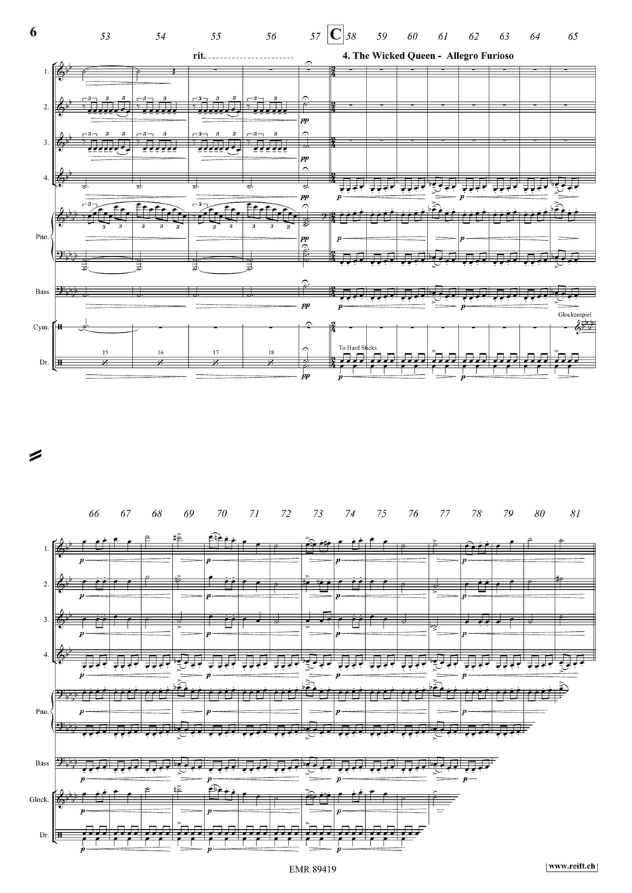 Snow White Euphonium Quartet scores gallery preview page 7