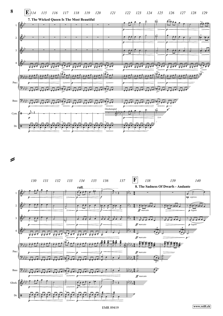 Snow White Euphonium Quartet scores gallery preview page 9