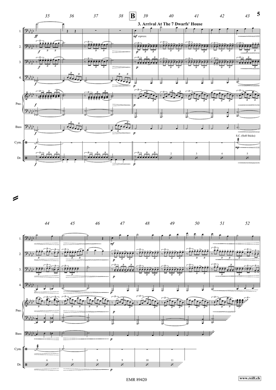 Snow White Snow White Tuba Quartet scores gallery preview page 6