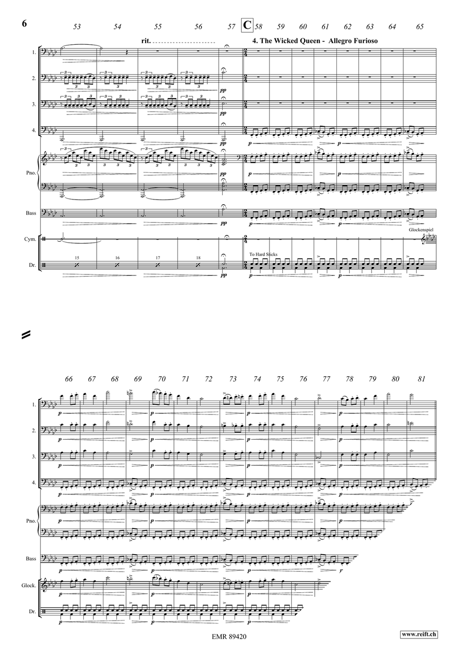 Snow White Snow White Tuba Quartet scores gallery preview page 7