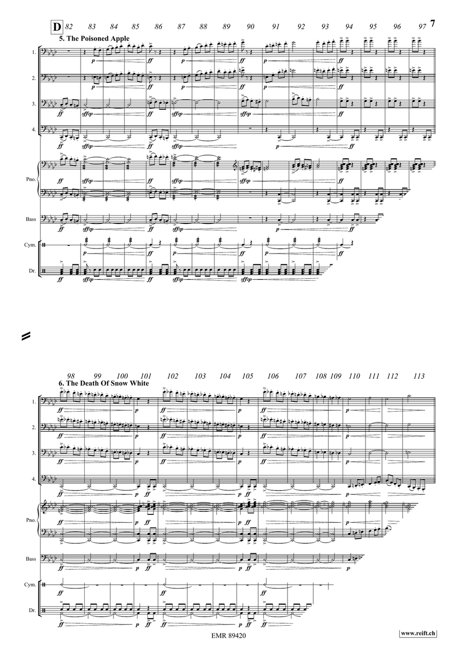 Snow White Snow White Tuba Quartet scores gallery preview page 8