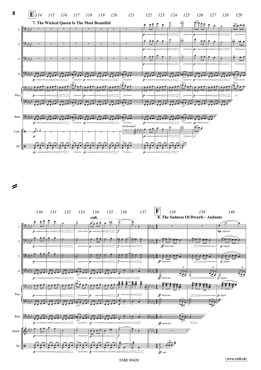 Snow White Snow White Tuba Quartet scores gallery preview page 9