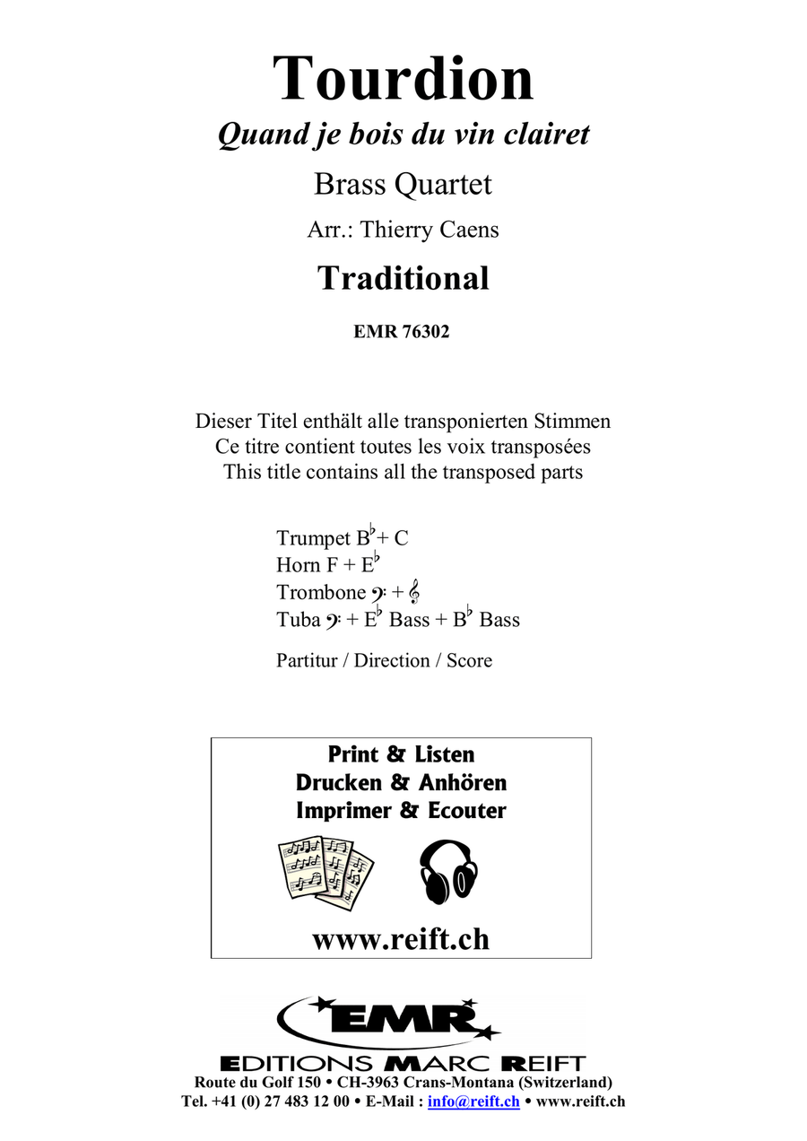 Tourdion Tourdion Brass Quartet scores gallery preview page 2