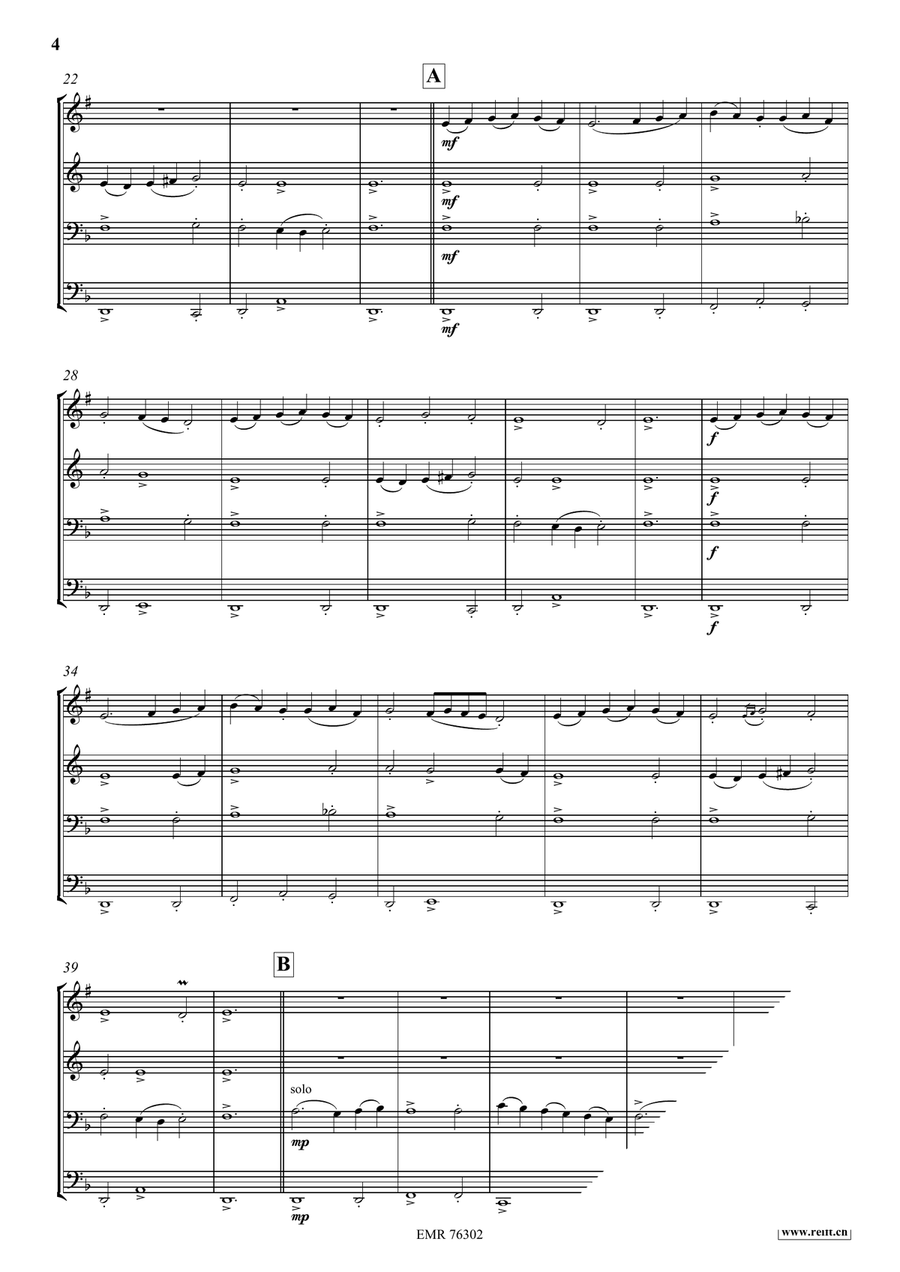 Tourdion Tourdion Brass Quartet scores gallery preview page 4