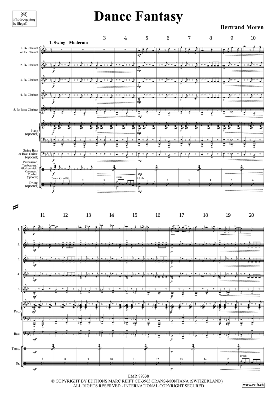 Dance Fantasy Dance Fantasy Clarinet Quintet scores gallery preview page 4
