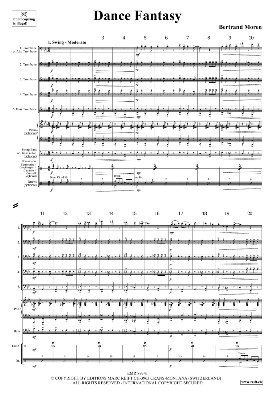 Dance Fantasy Dance Fantasy Trombone scores gallery preview page 4