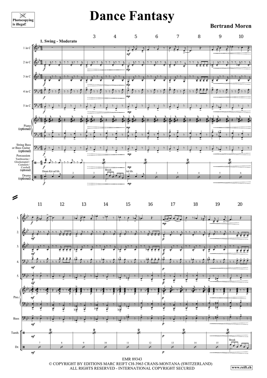 Dance Fantasy Dance Fantasy Brass Quintet scores gallery preview page 4