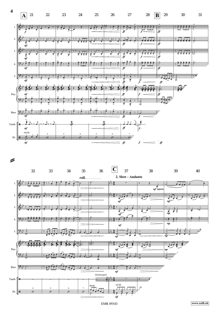 Dance Fantasy Dance Fantasy Brass Quintet scores gallery preview page 5