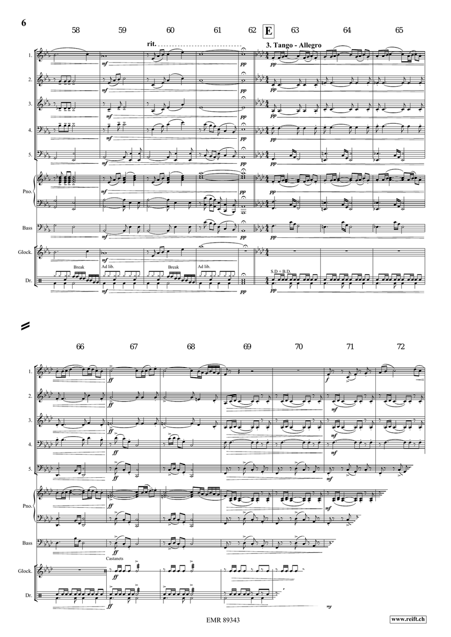 Dance Fantasy Dance Fantasy Brass Quintet scores gallery preview page 6