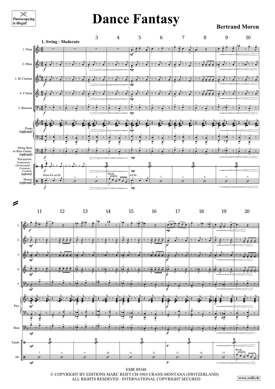 Dance Fantasy Dance Fantasy Woodwind Quintet scores gallery preview page 4