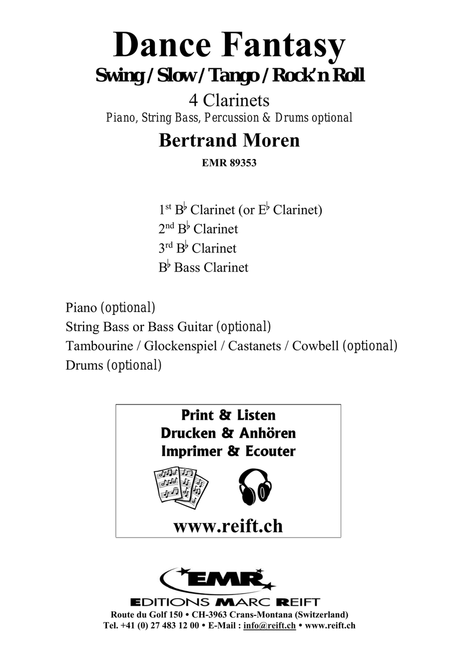 Dance Fantasy Dance Fantasy Clarinet Quartet scores gallery preview page 2