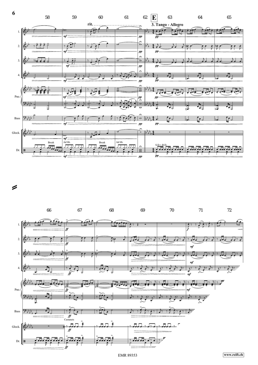 Dance Fantasy Dance Fantasy Clarinet Quartet scores gallery preview page 6