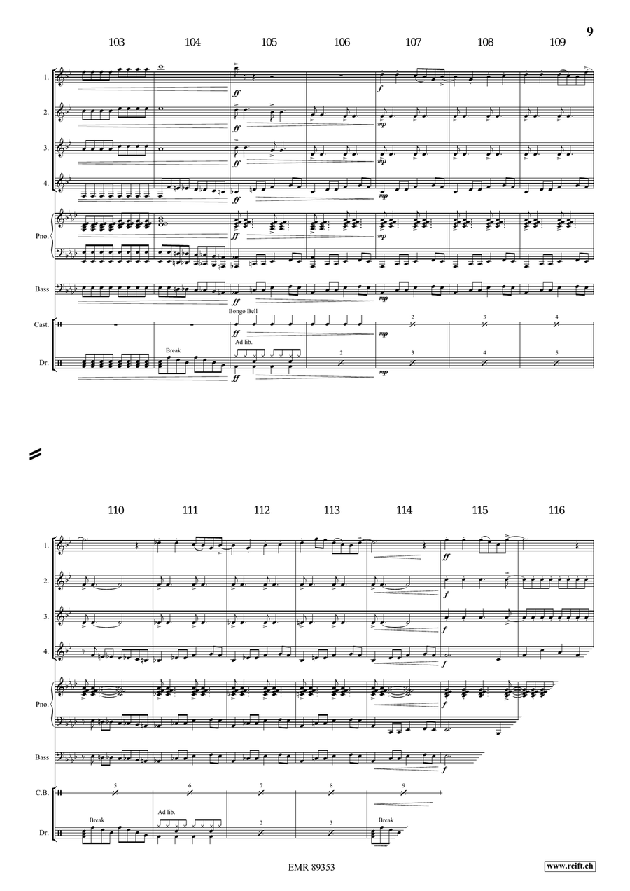 Dance Fantasy Dance Fantasy Clarinet Quartet scores gallery preview page 8