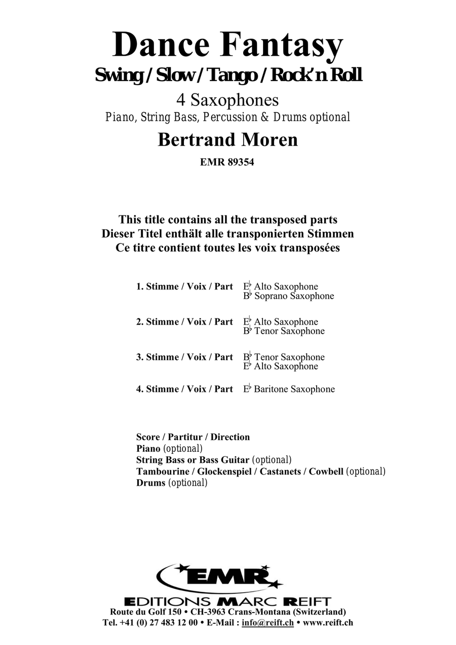 Dance Fantasy Dance Fantasy Saxophone Quartet scores gallery preview page 2