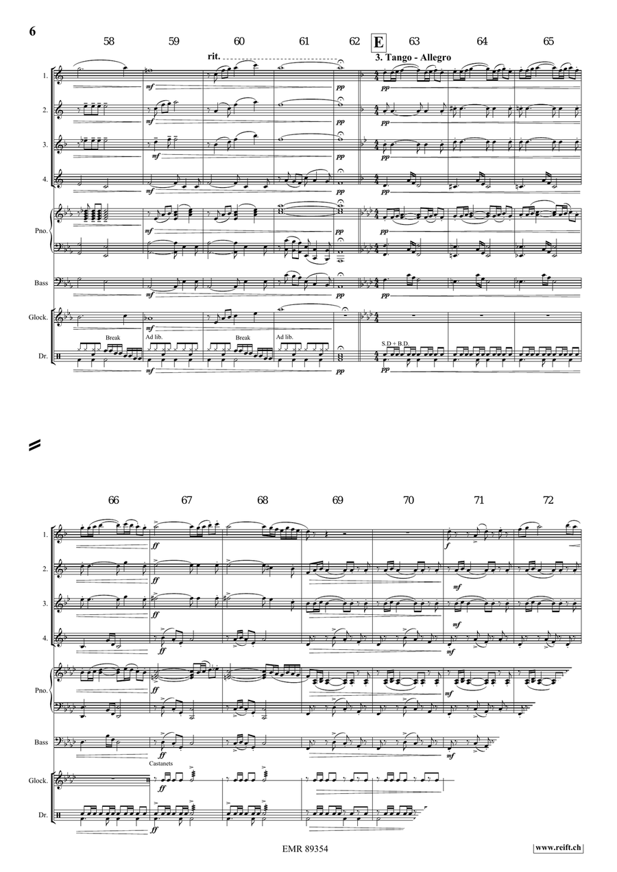 Dance Fantasy Dance Fantasy Saxophone Quartet scores gallery preview page 6