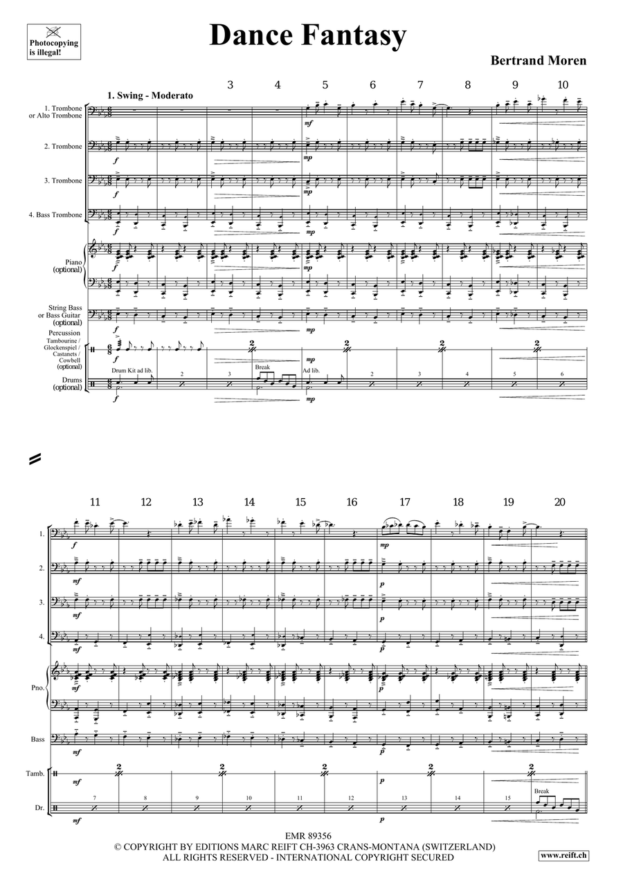 Dance Fantasy Dance Fantasy Trombone Quartet scores gallery preview page 4