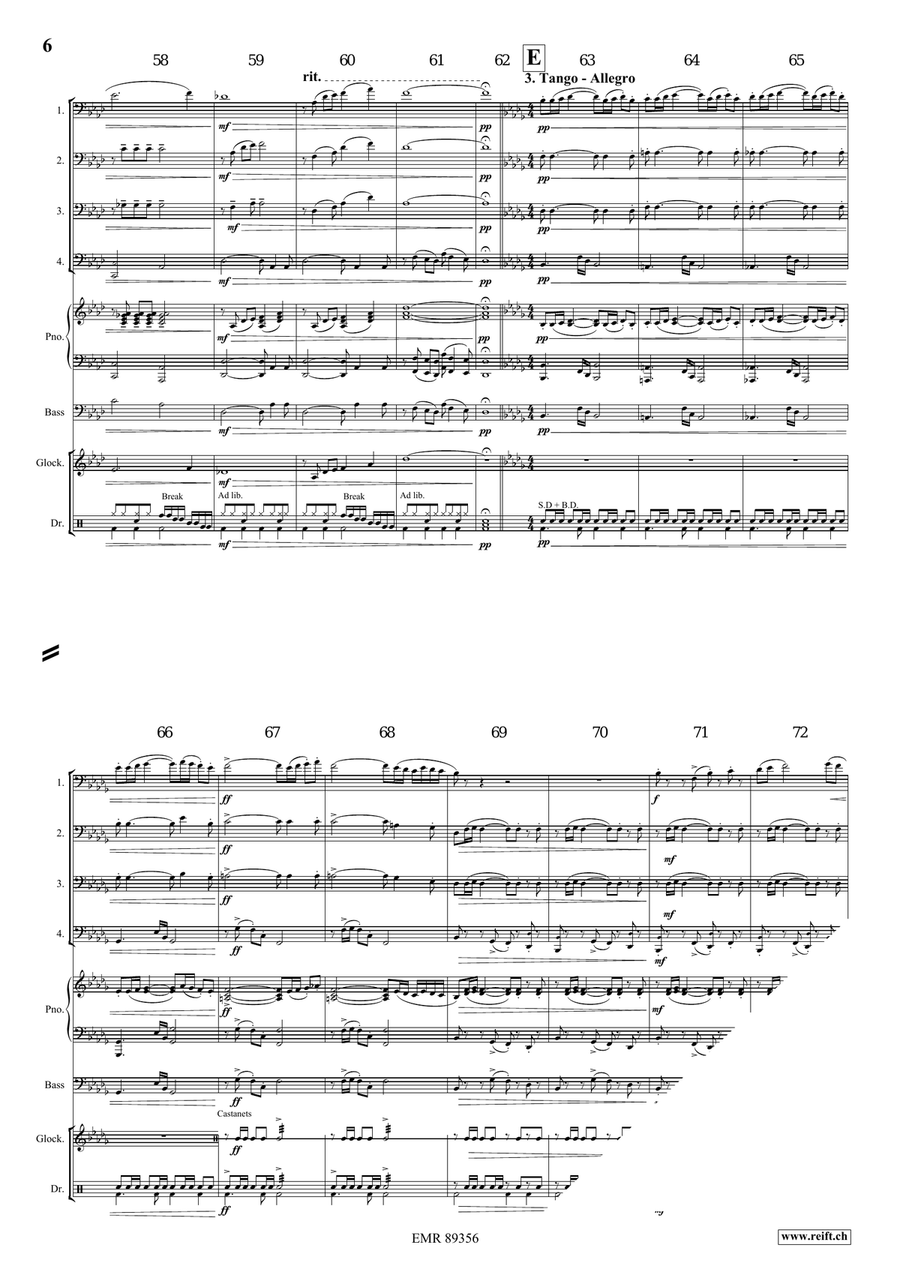 Dance Fantasy Dance Fantasy Trombone Quartet scores gallery preview page 6