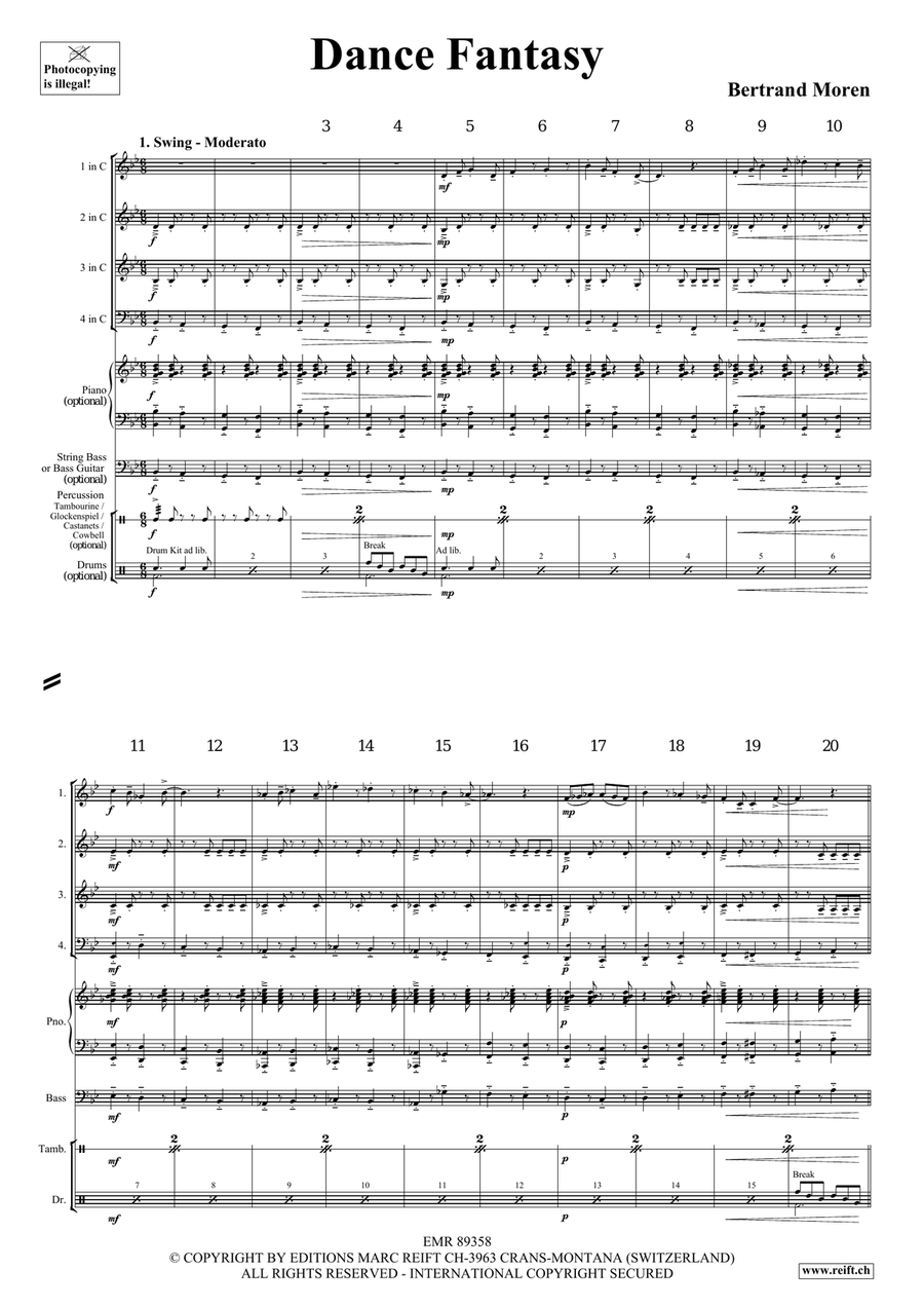 Dance Fantasy Dance Fantasy Brass Quartet scores gallery preview page 4