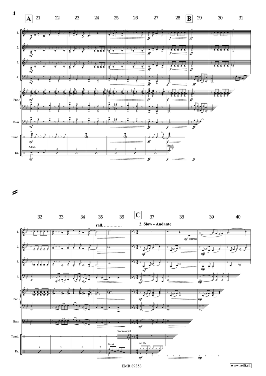 Dance Fantasy Dance Fantasy Brass Quartet scores gallery preview page 5