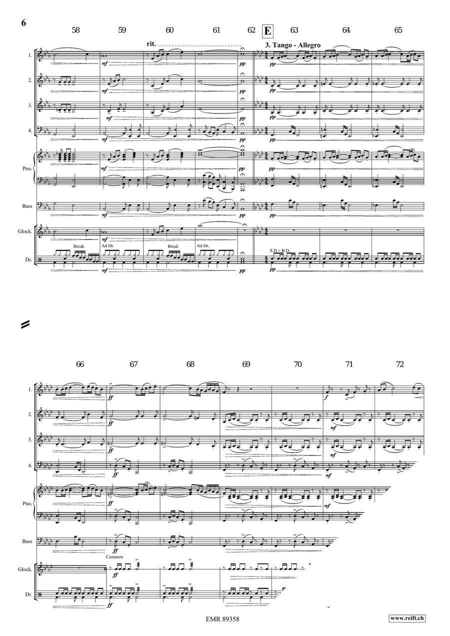 Dance Fantasy Dance Fantasy Brass Quartet scores gallery preview page 6