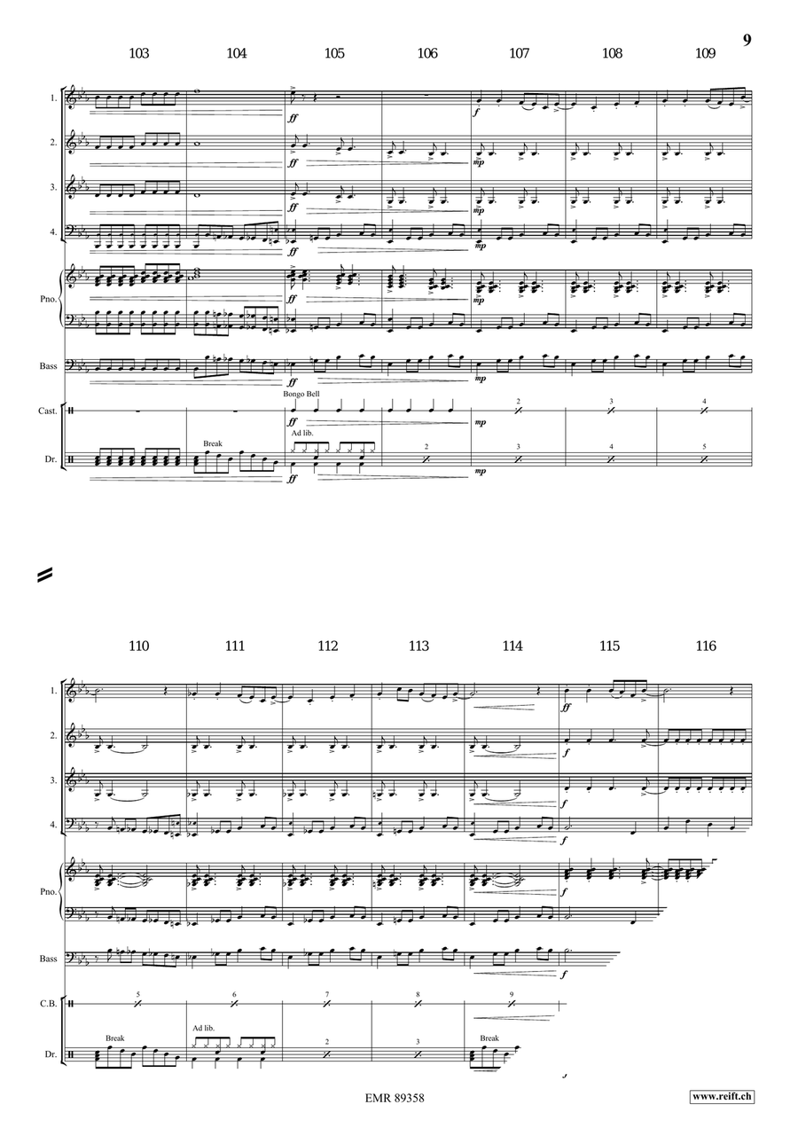 Dance Fantasy Dance Fantasy Brass Quartet scores gallery preview page 8