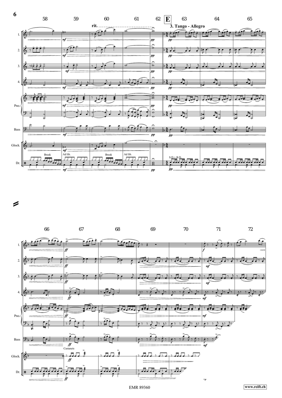 Dance Fantasy Dance Fantasy Flute Quartet scores gallery preview page 6