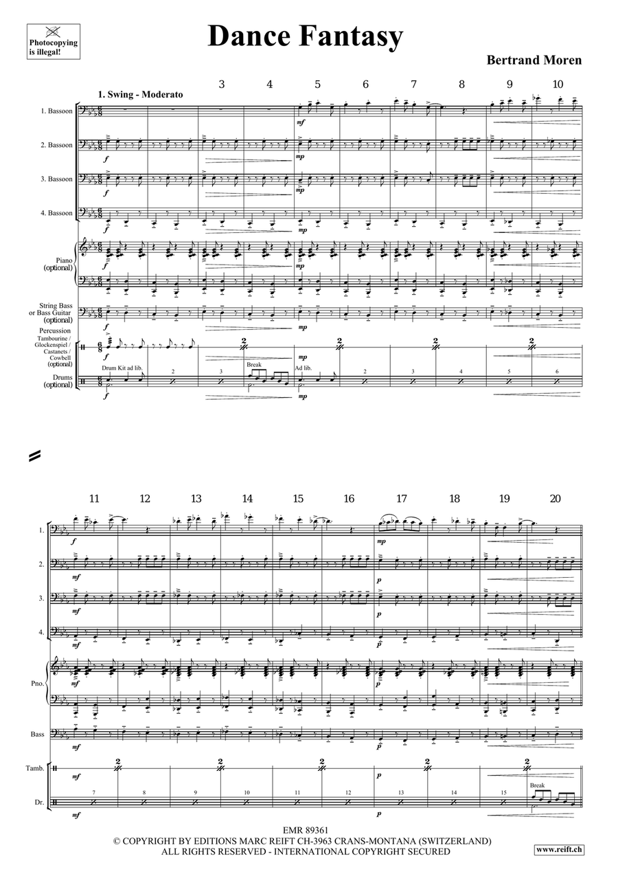 Dance Fantasy Dance Fantasy Bassoon Quartet scores gallery preview page 4