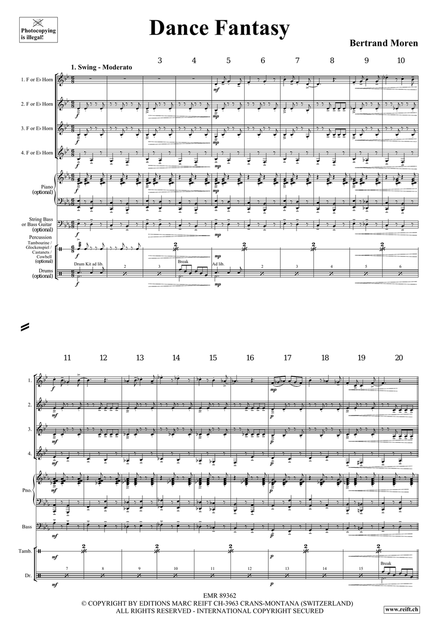 Dance Fantasy Dance Fantasy Horn scores gallery preview page 4