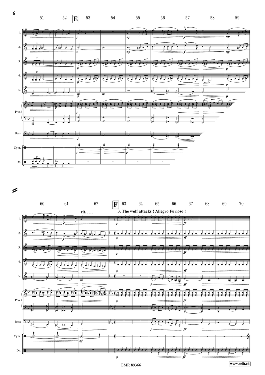 The Little Red Riding Hood Clarinet Quintet scores gallery preview page 7