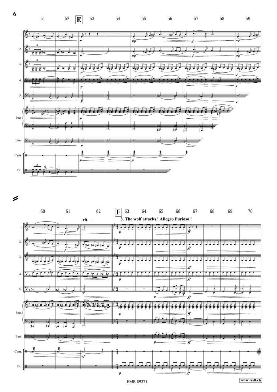 The Little Red Riding Hood Brass Quintet scores gallery preview page 7